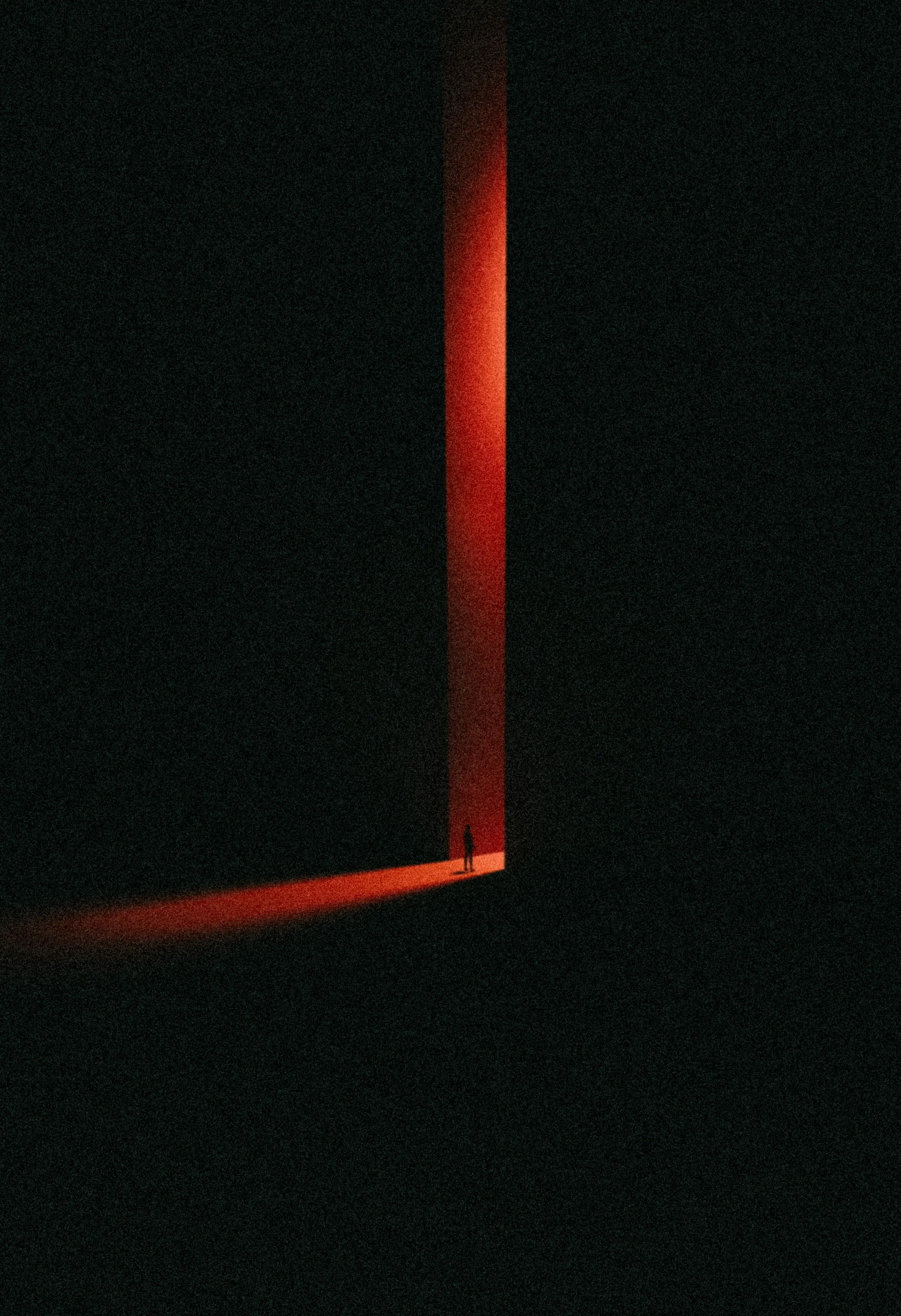 A door standing slightly open with warm light spilling through the gap
